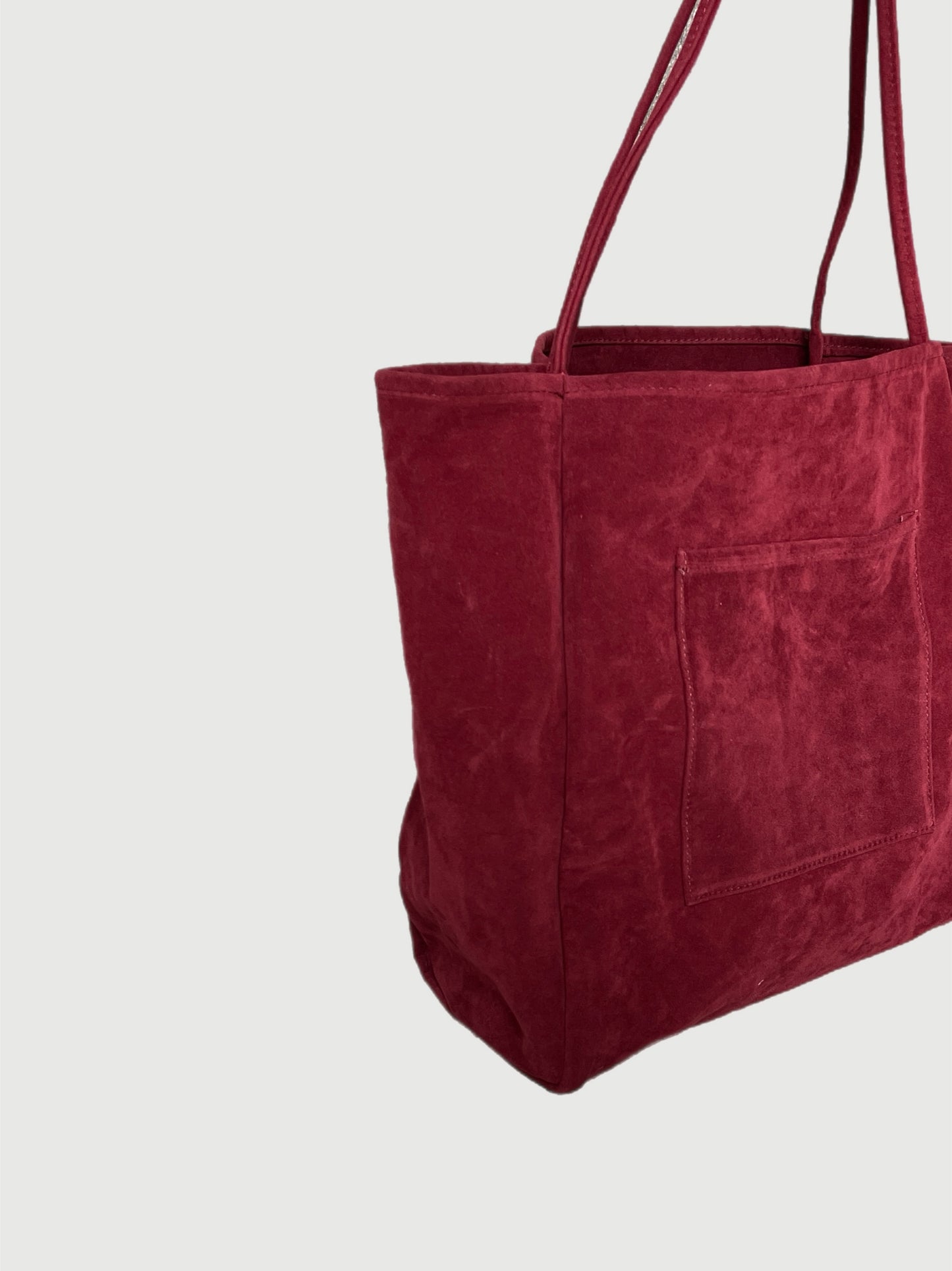 Suede Slouchy Tote Bag
