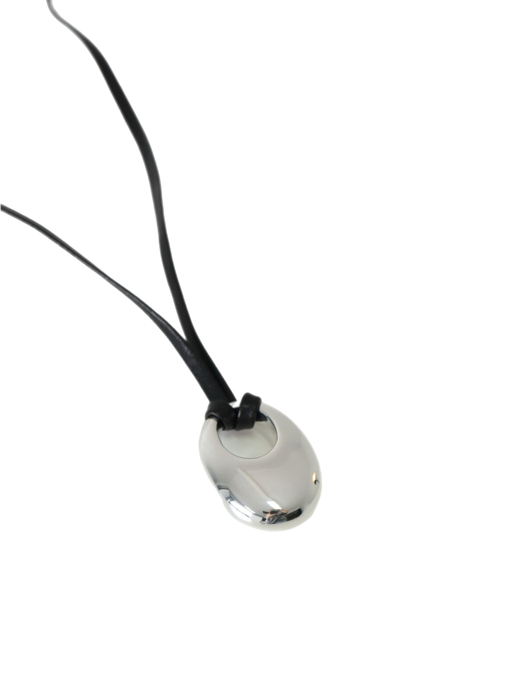 Leather Necklace with Metal Pendant