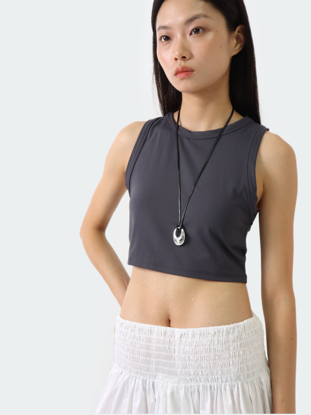 Leather Necklace with Metal Pendant
