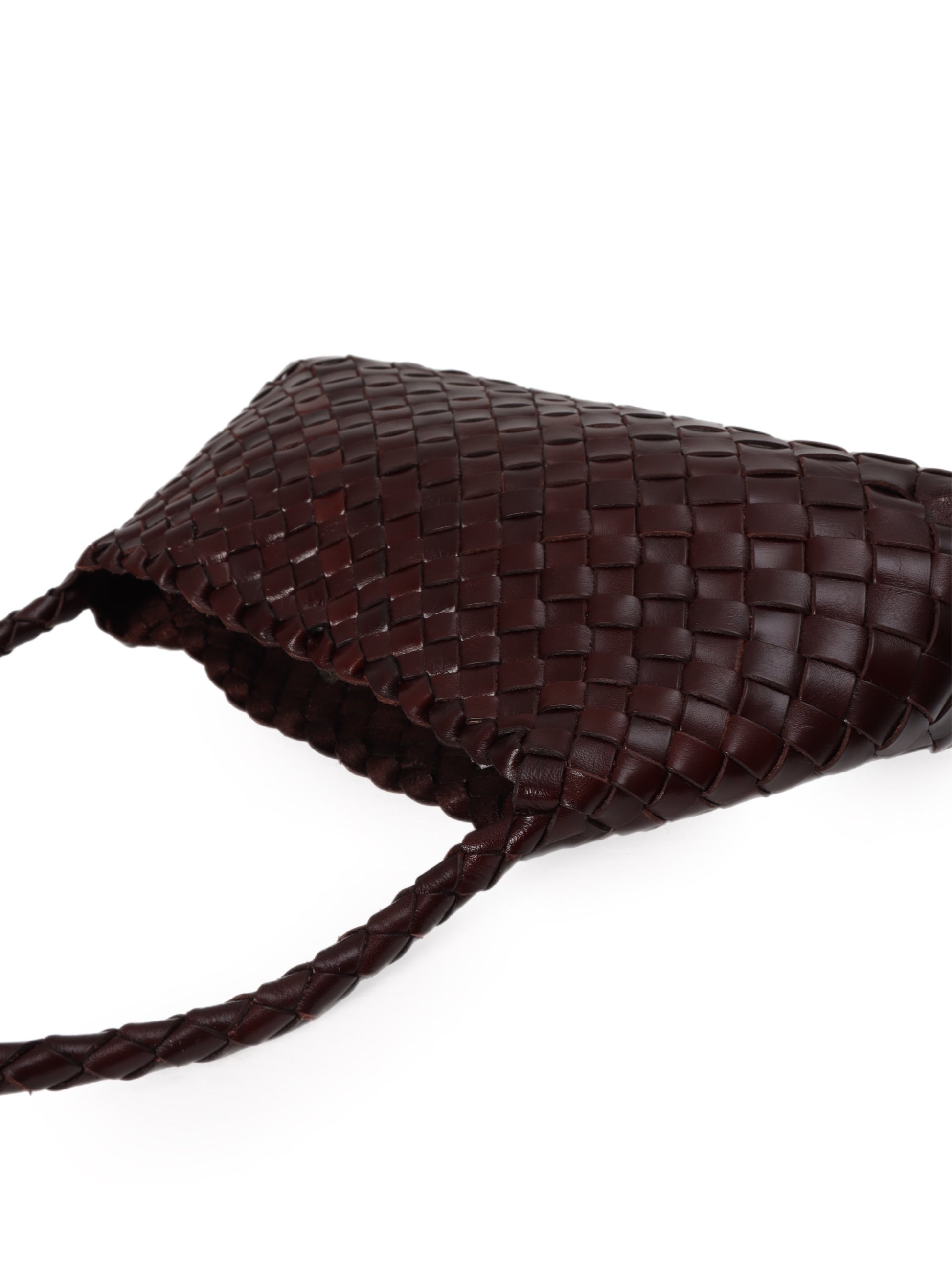 Premium Woven Leather Bag- Small