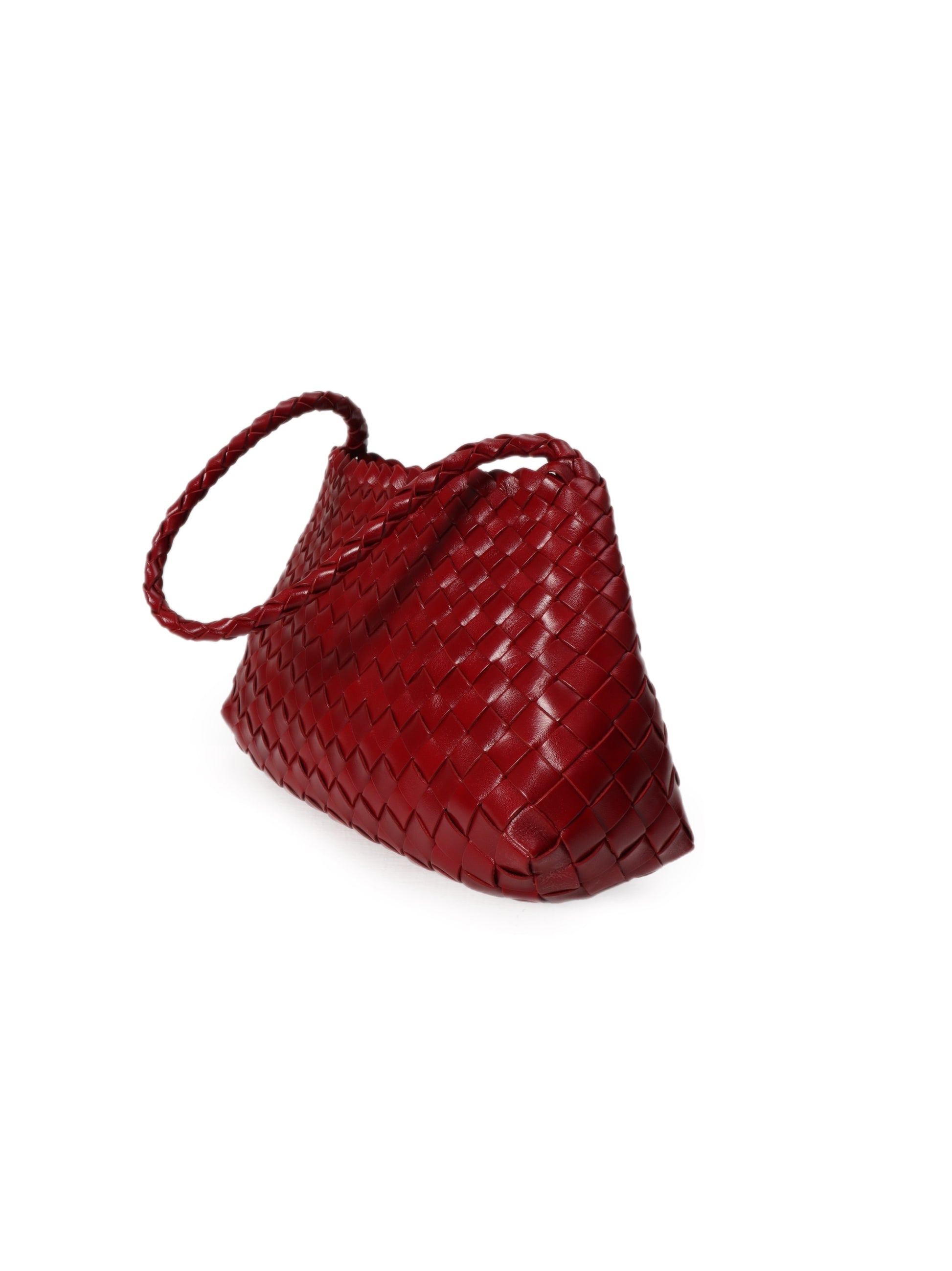 Premium Woven Leather Bag- Small