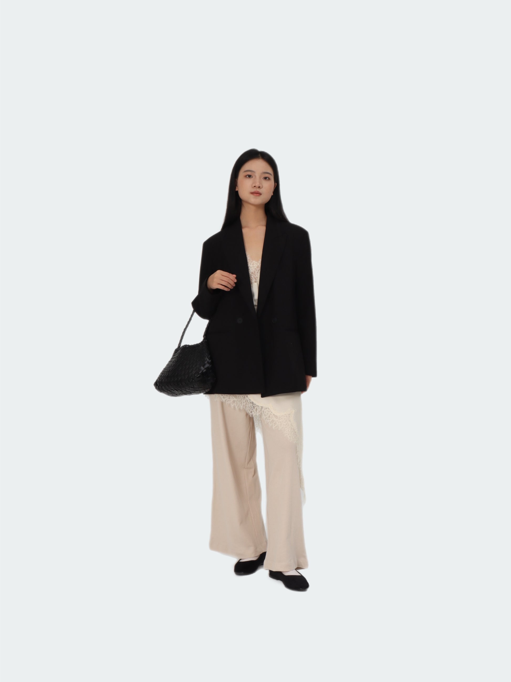 Premium Woven Leather Bag- Small