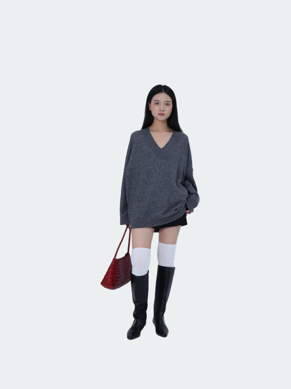 Premium Woven Leather Bag- Small