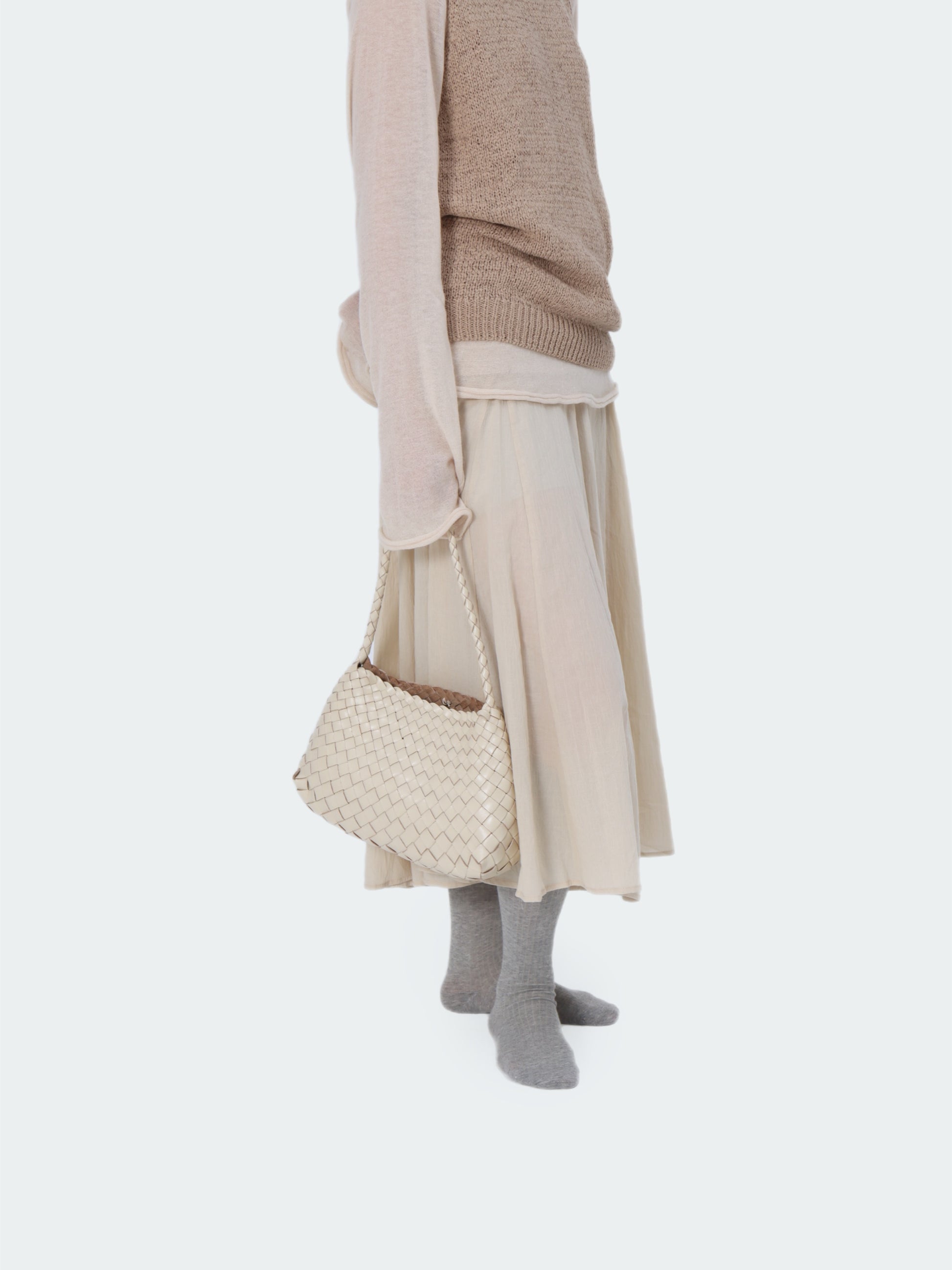 Premium Woven Leather Bag- Small