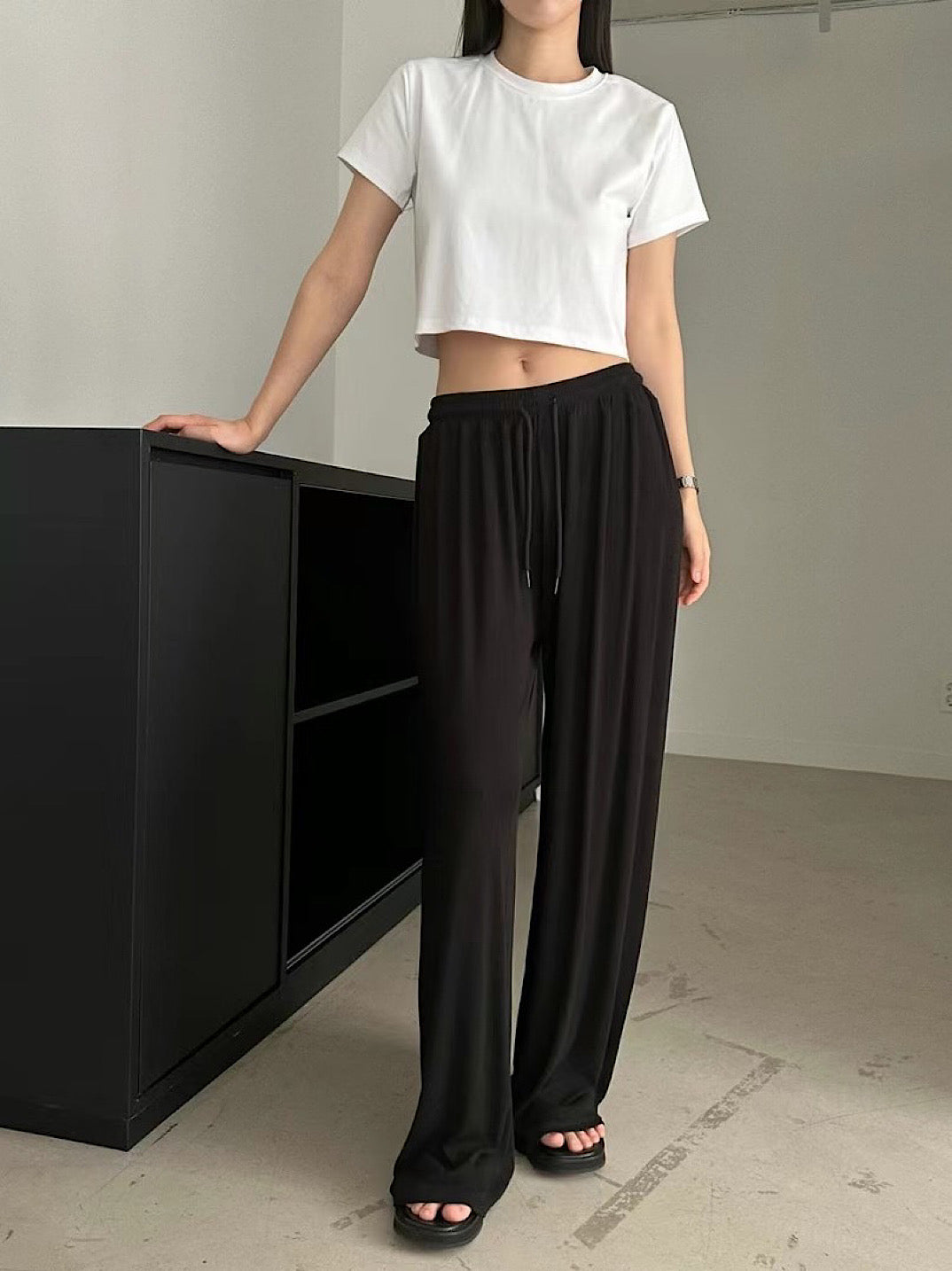 Cotton Wide Leg Pants