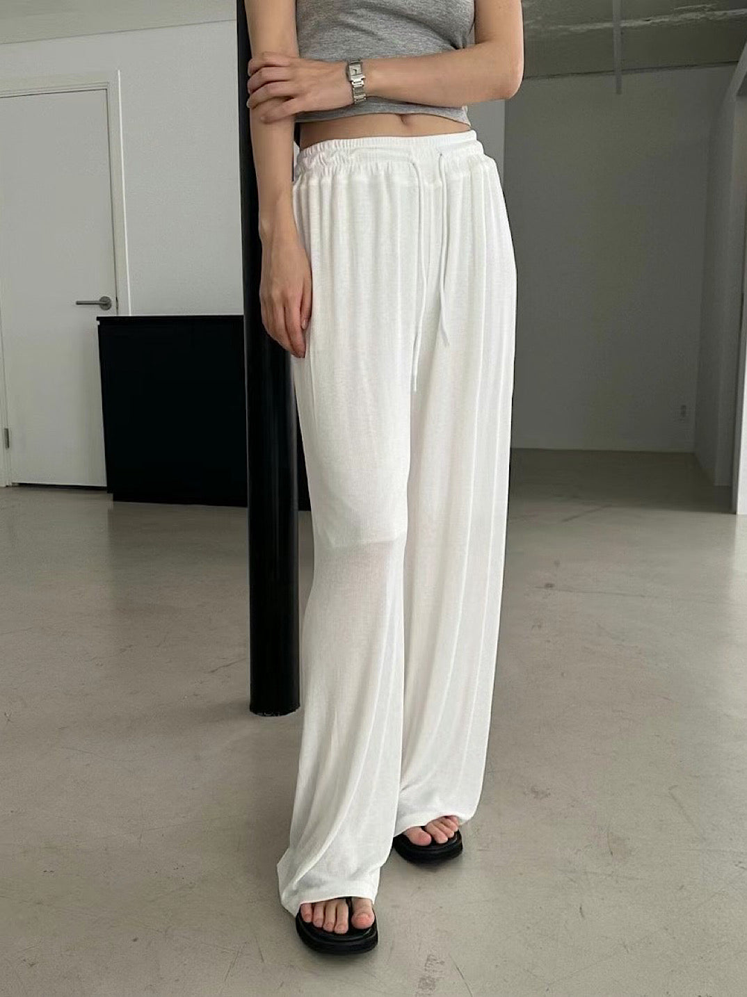 Cotton Wide Leg Pants