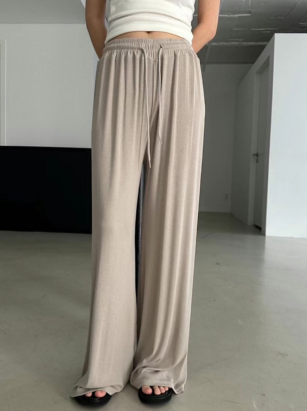 Cotton Wide Leg Pants