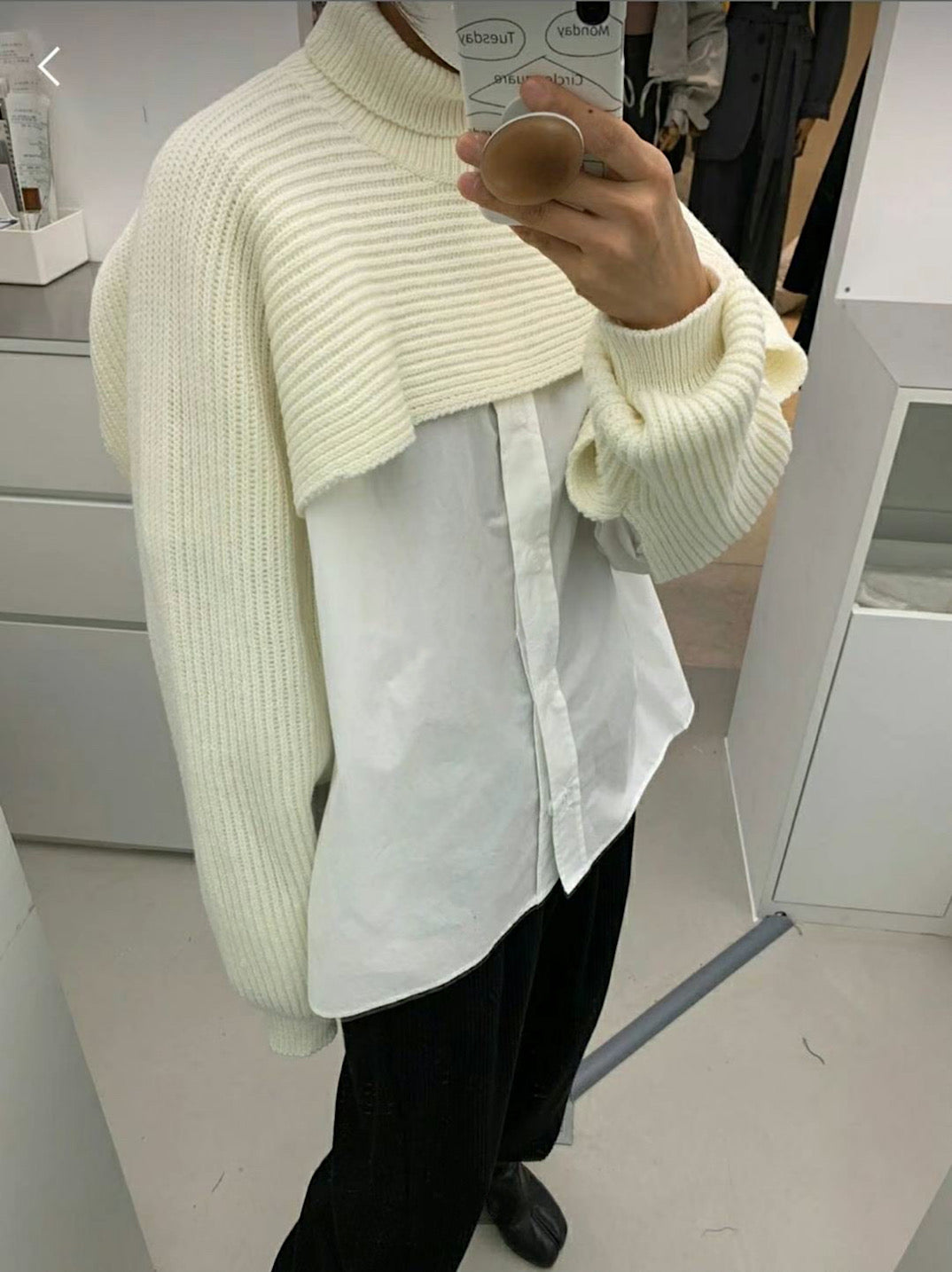 Mockneck Cropped Sweater