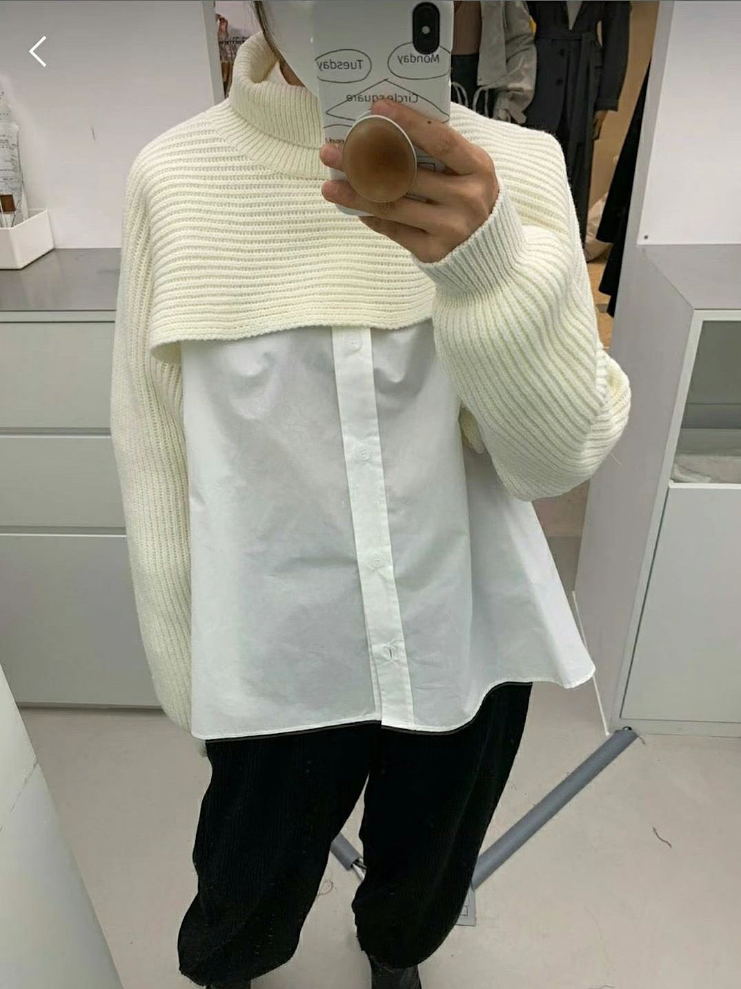 Mockneck Cropped Sweater