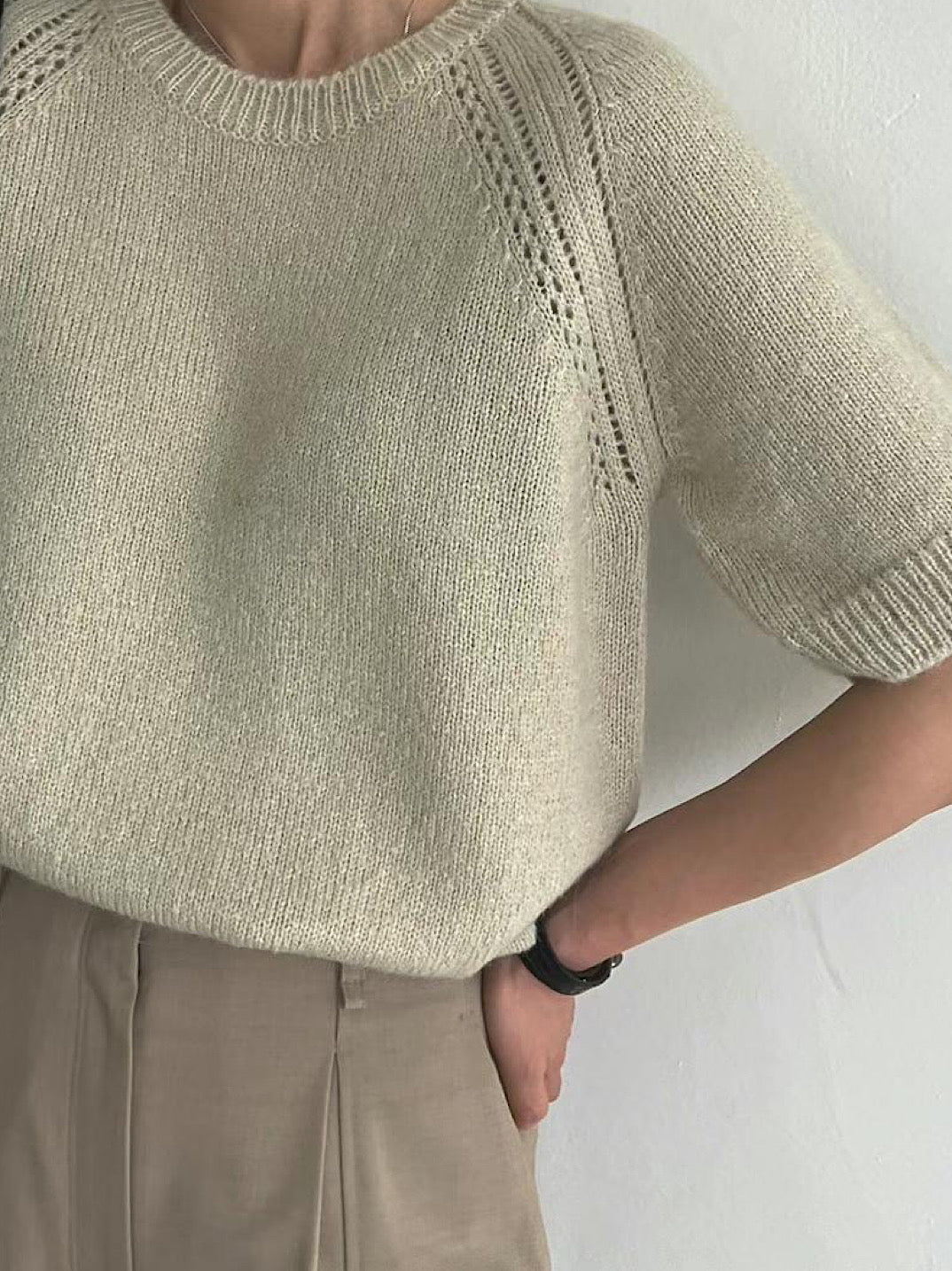 Wool Round Neck Top